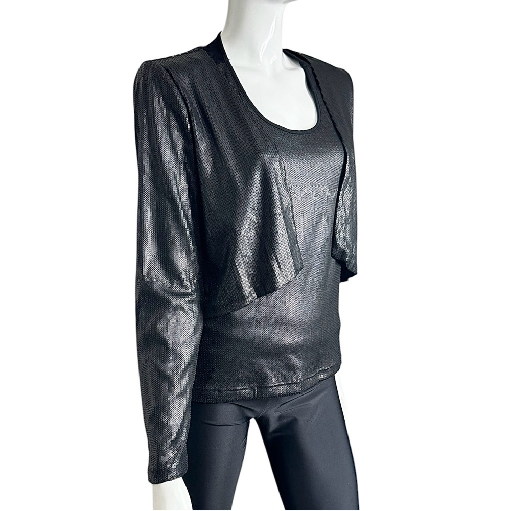Cache Bolero Sequins Formal Bolero Black Jacket - Picture 4 of 6